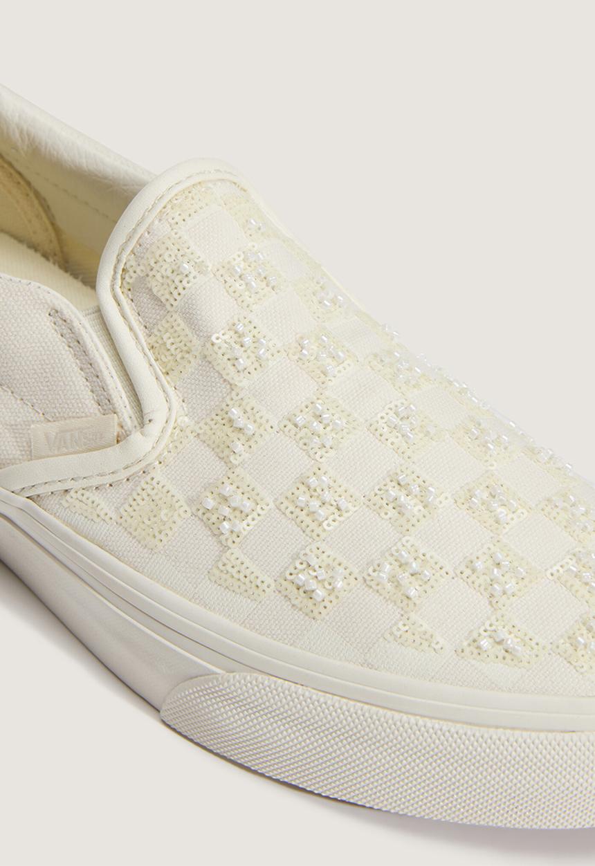 Vans - Classic Slip-On - Beaded White Checkerboard