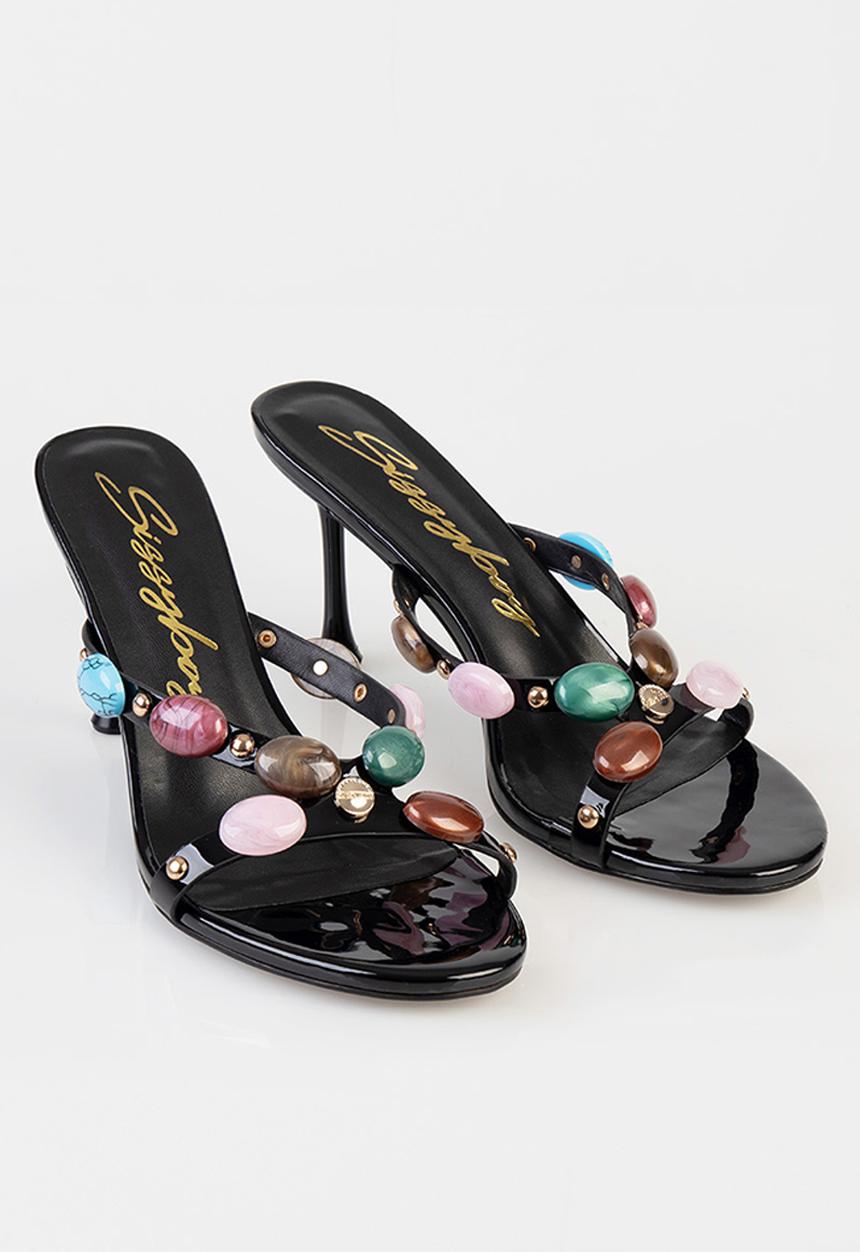 SISSY BOY - Amara open toe mule - black