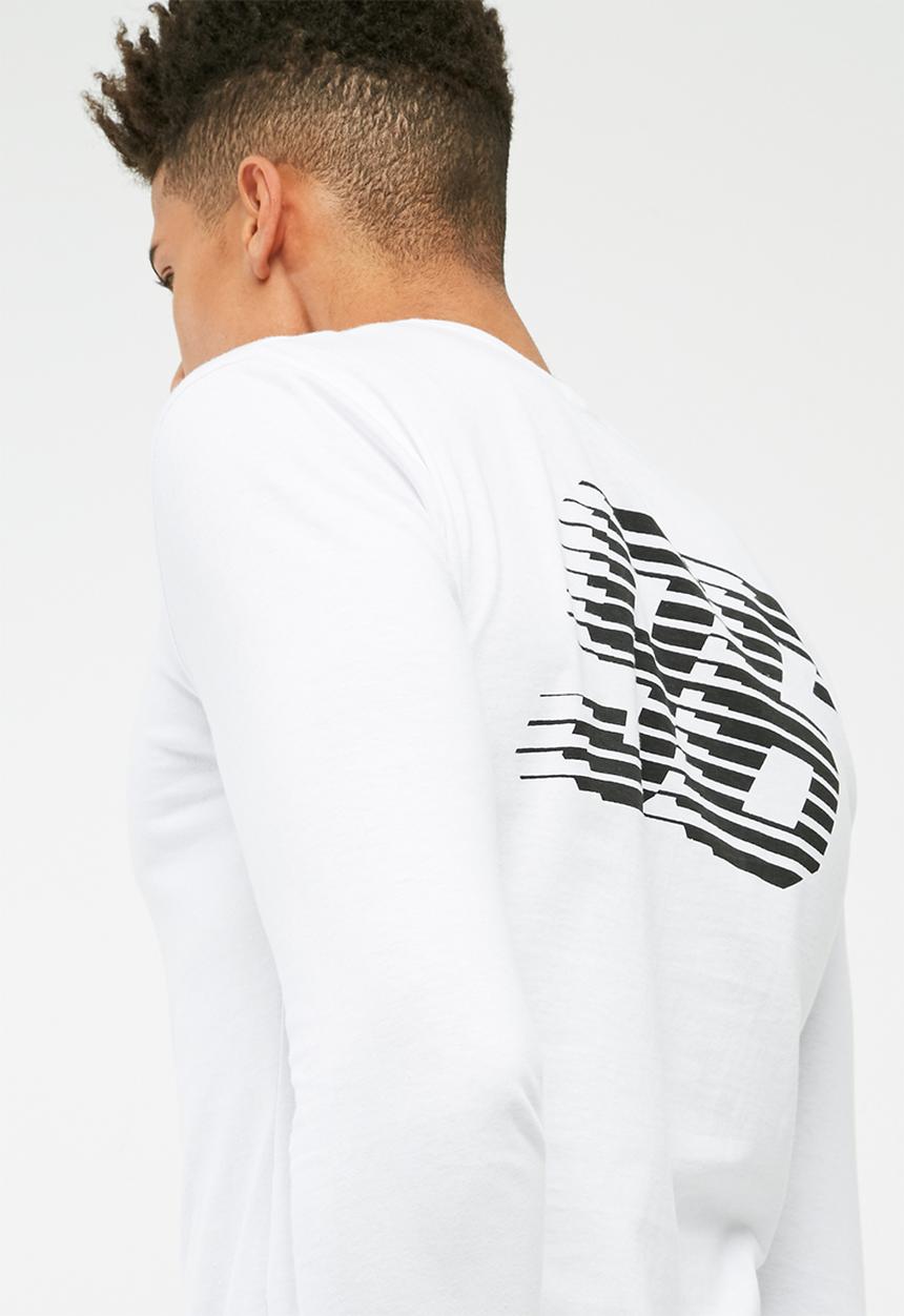 basicthread - Long graphic tail crew neck tee