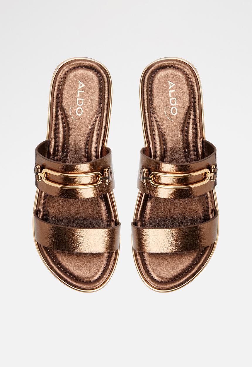 ALDO - Lagoon two strap slide - bronze
