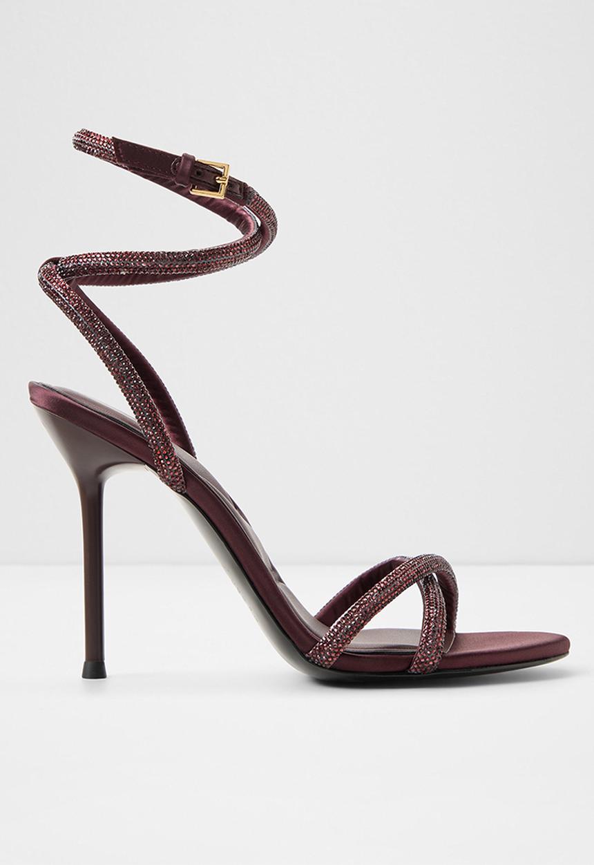 ALDO - Manaelden open toe ankle strap - burgundy