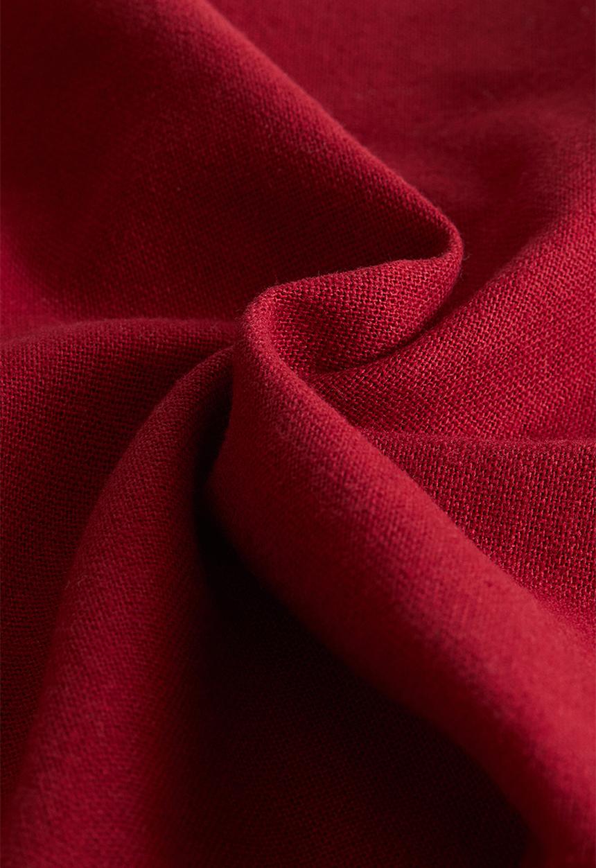H&M - Linen-blend cushion cover - dark red