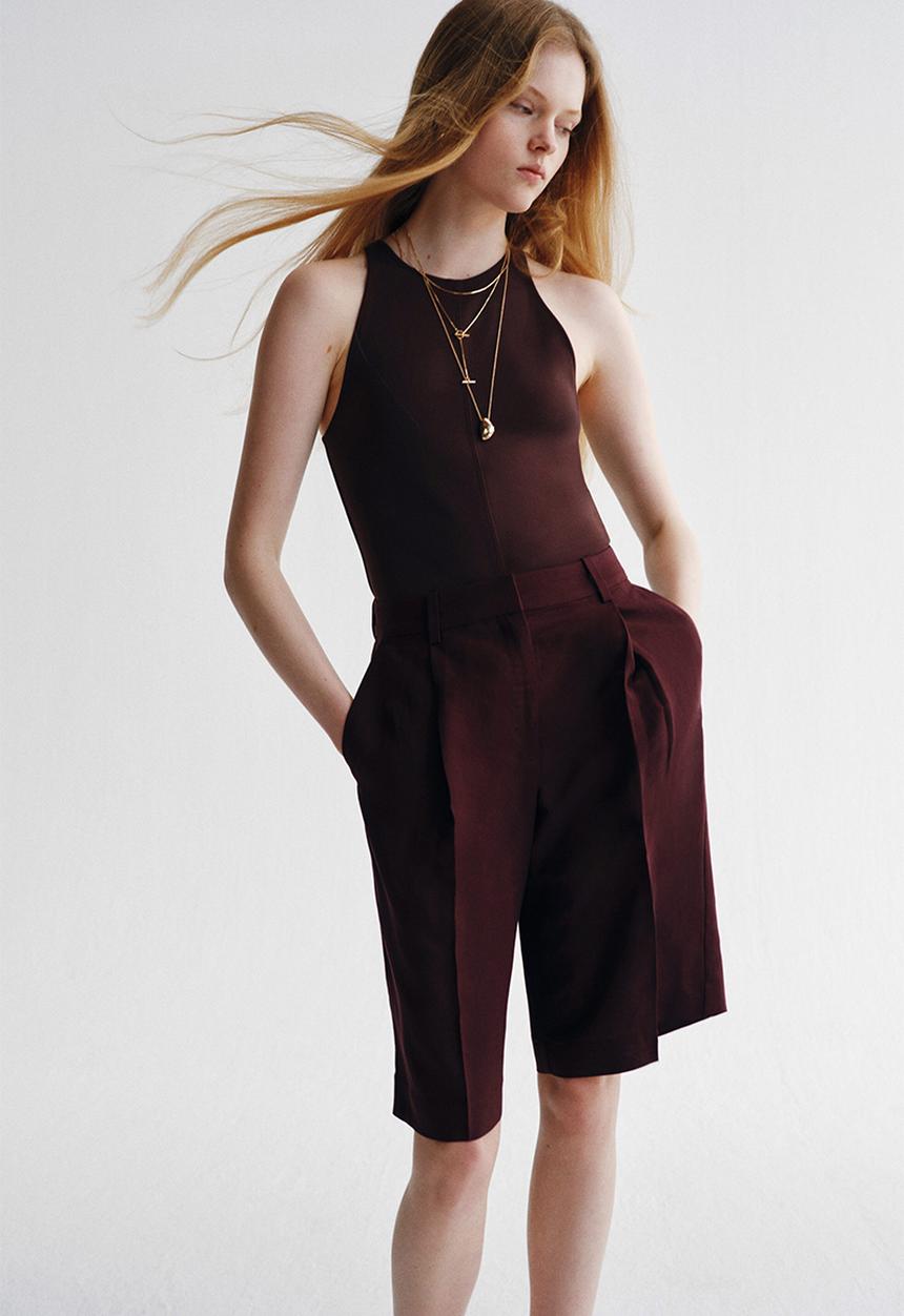 H&M - Bermuda shorts - plum purple