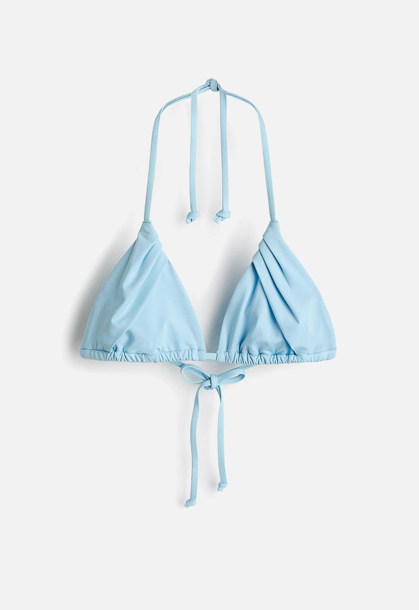 H&M - Padded triangle bikini top - light blue