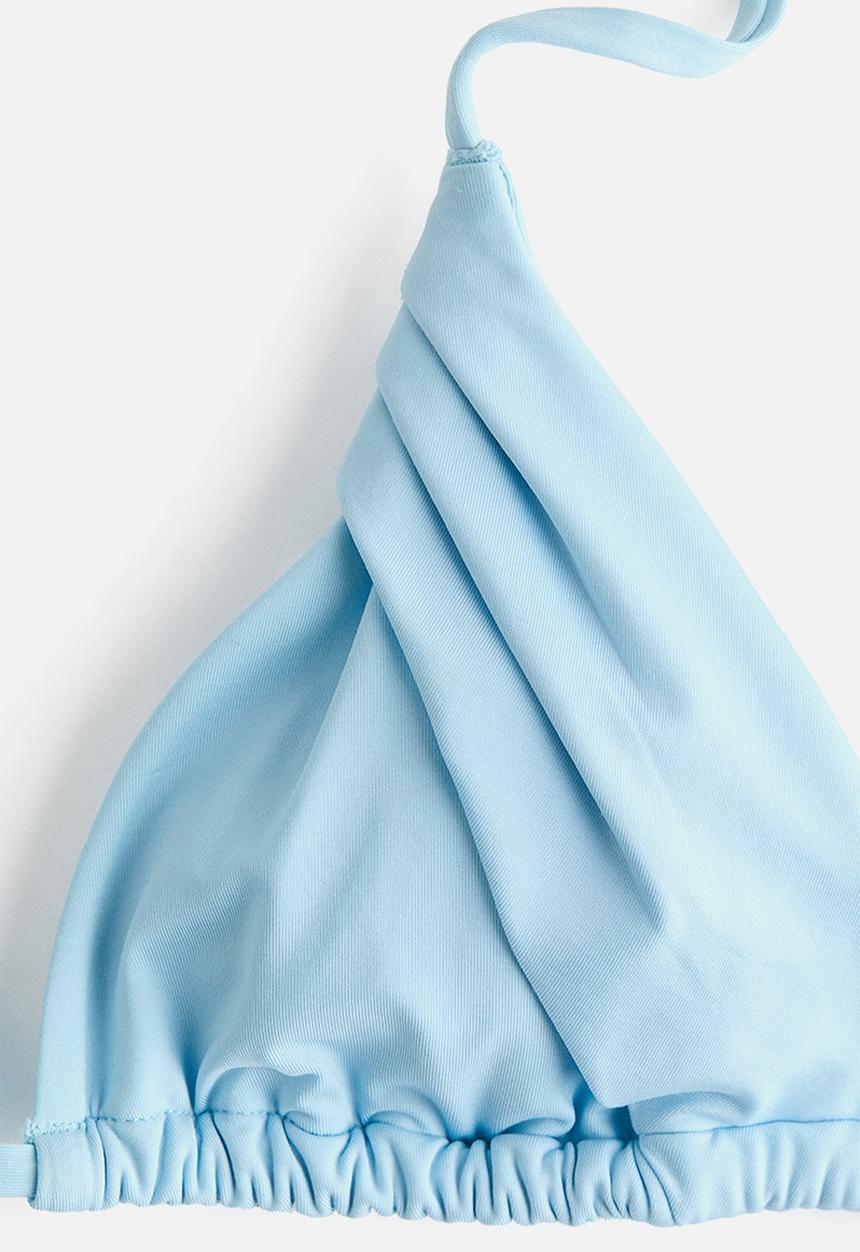 H&M - Padded triangle bikini top - light blue