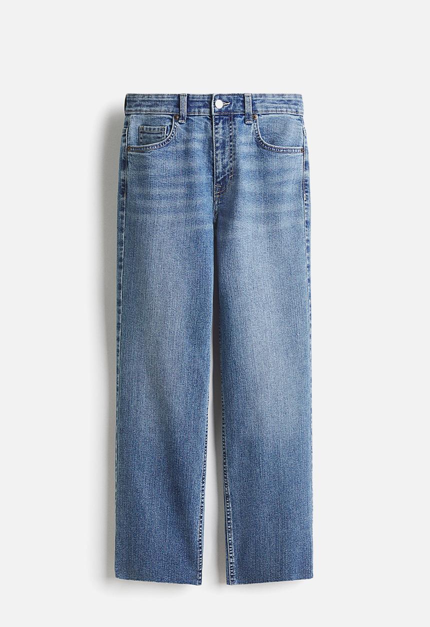 H&M - Flared regular waist ankle jeans - light denim blue