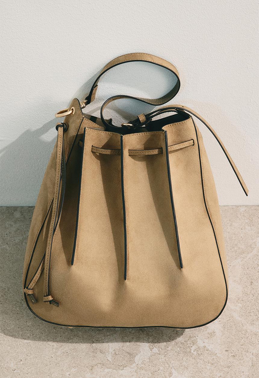 H&M - Pleated shoulder bag - beige