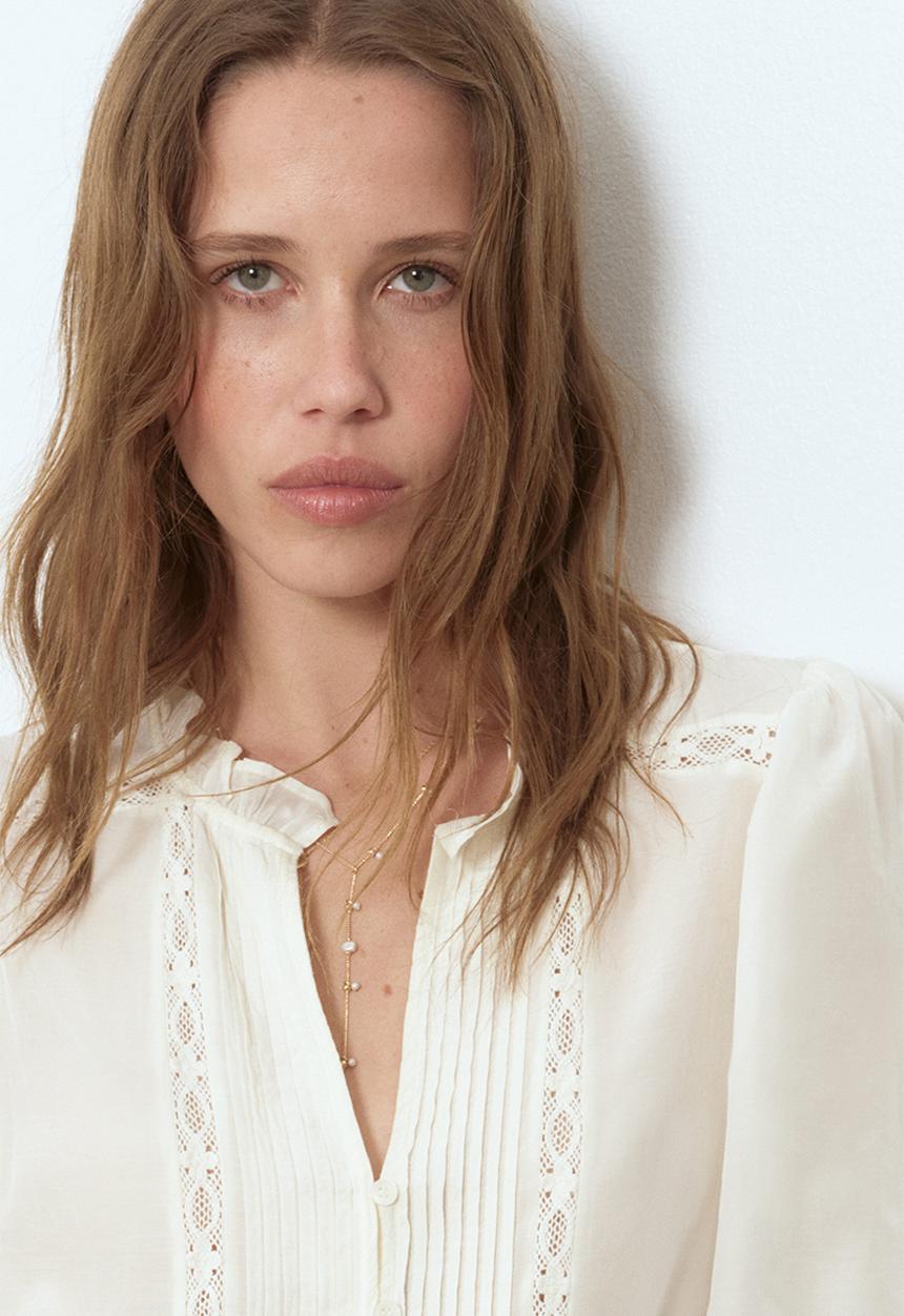 H&M - Viscose-blend tunic dress - cream