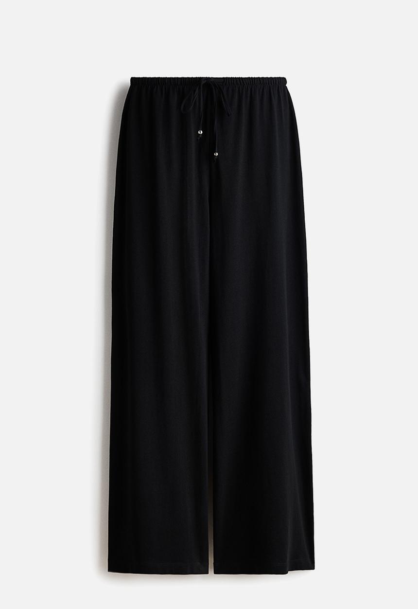 H&M - Cotton drawstring trousers - black