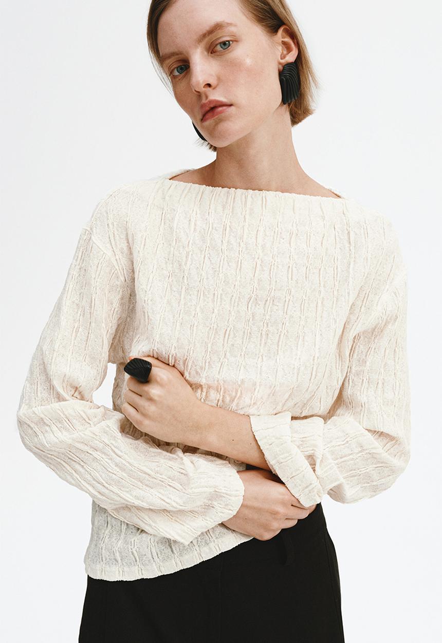 H&M - Boat-neck top - cream