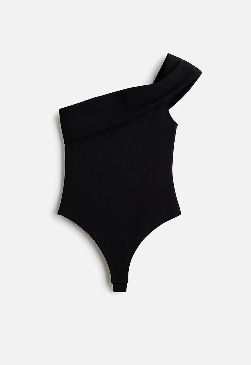 H&M - Off-the-shoulder thong body - black