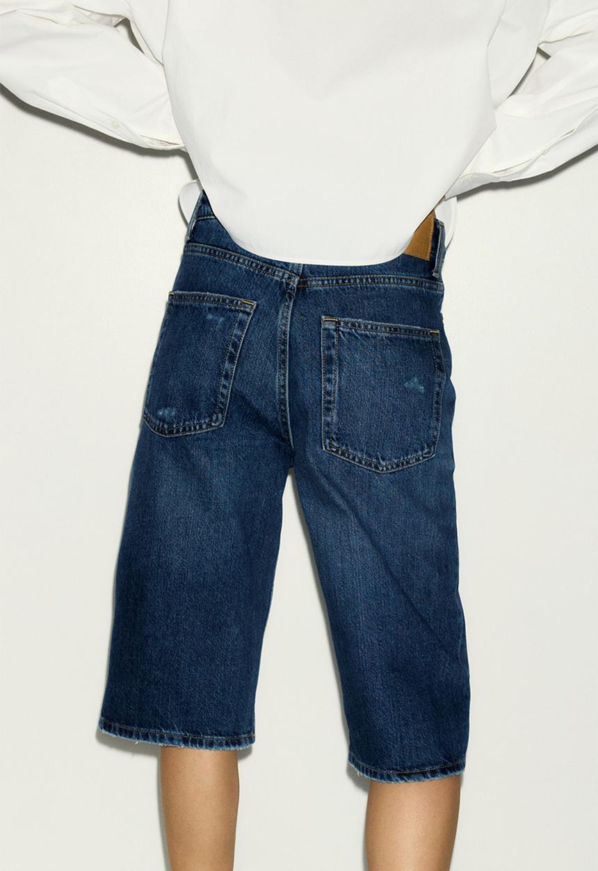 H&M - Denim bermuda shorts - dark denim blue