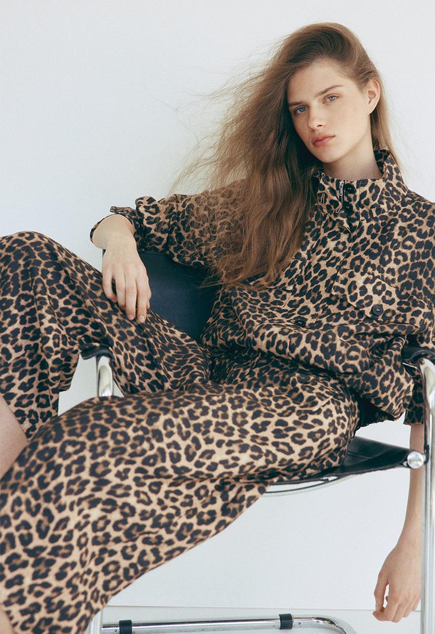 H&M - Wide culottes - beige/leopard print