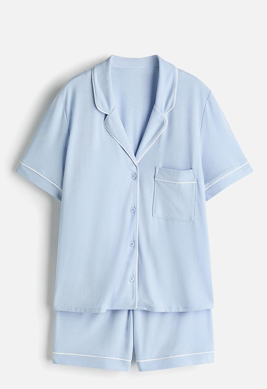 H&M - Viscose-blend pyjamas - light blue