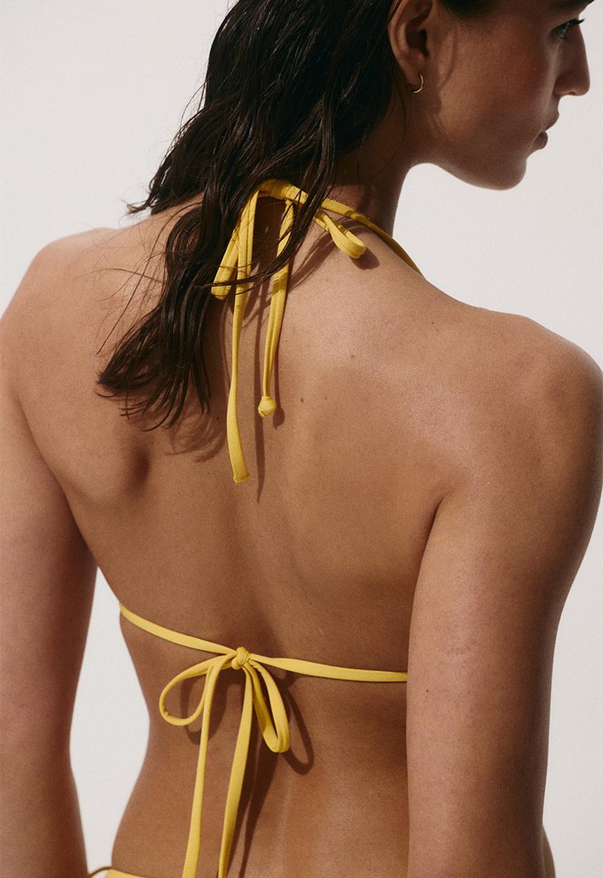 H&M - Padded triangle bikini top - yellow