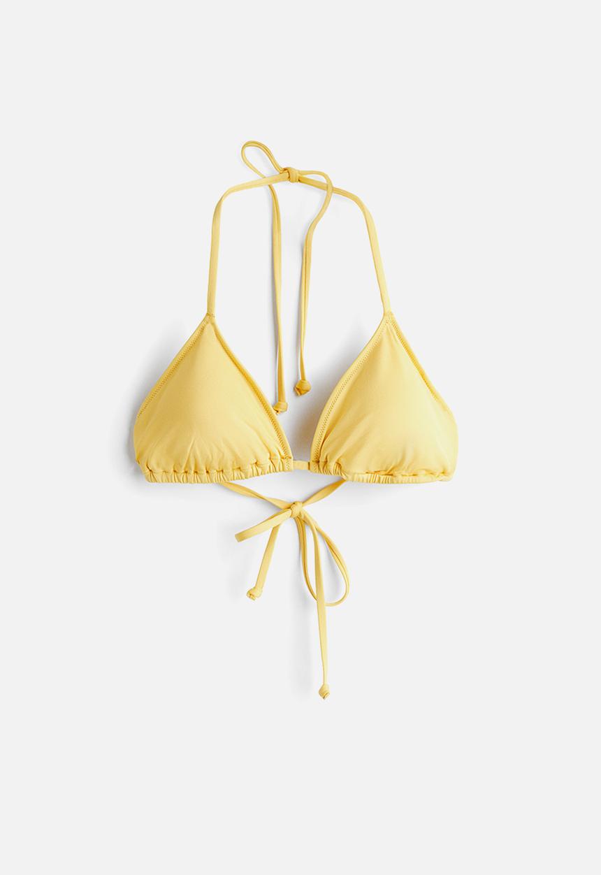 H&M - Padded triangle bikini top - yellow