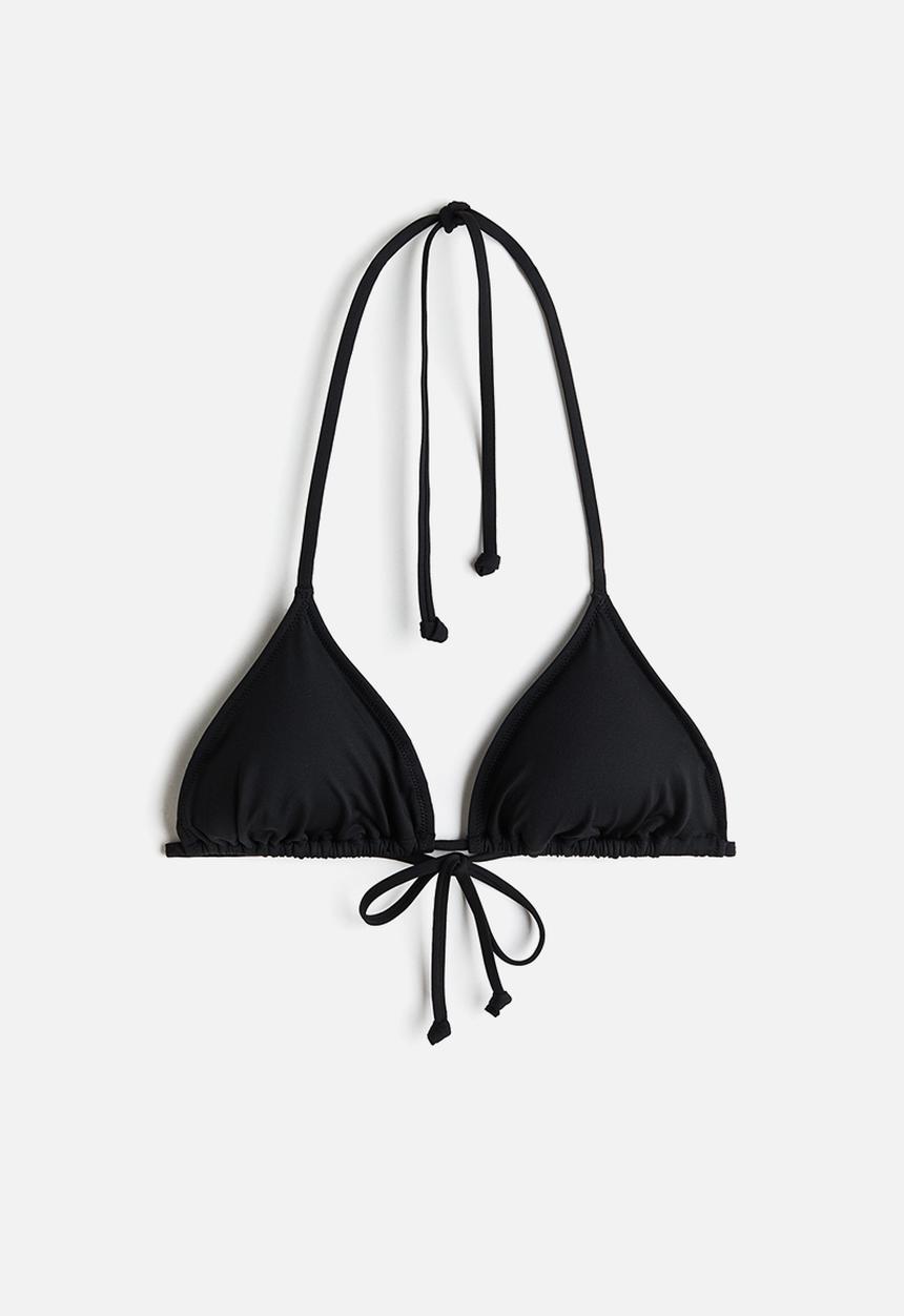 H&M - Padded triangle bikini top - black
