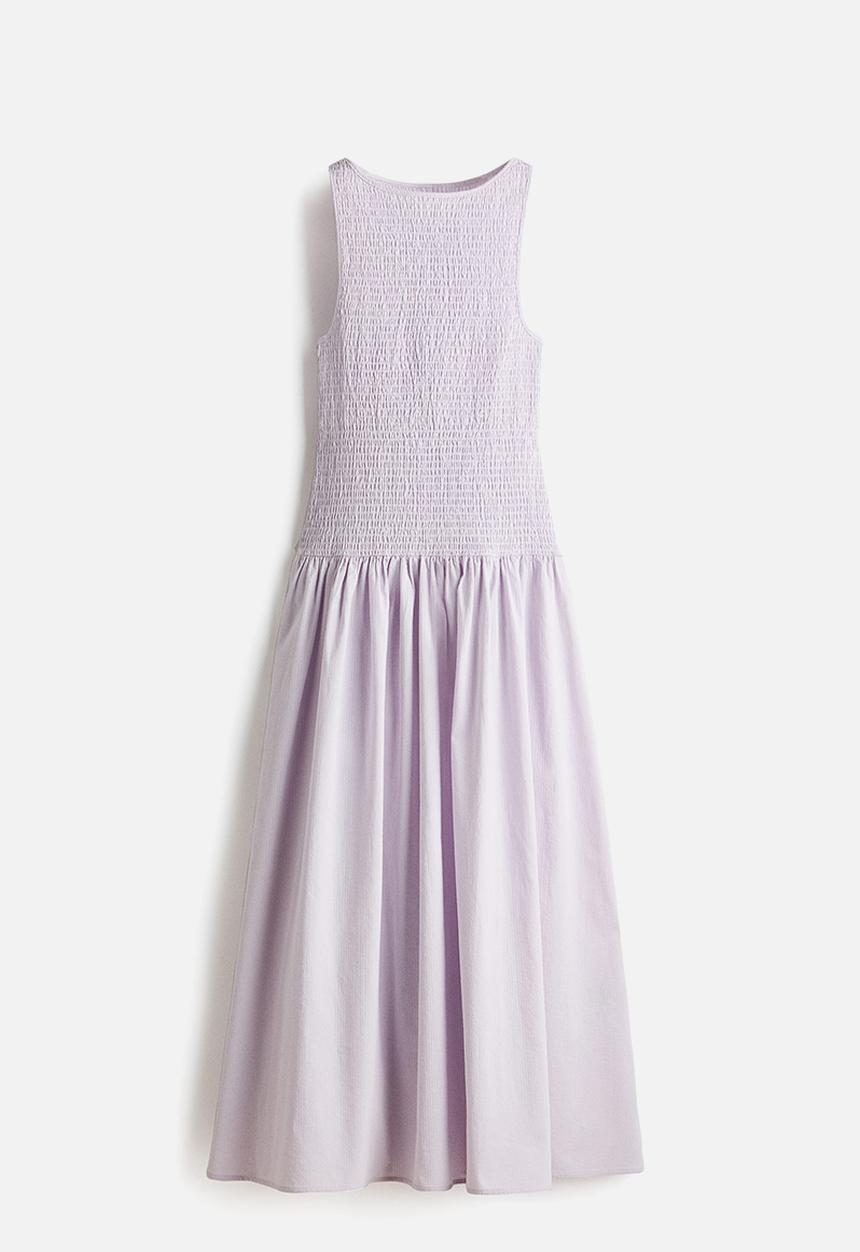 H&M - Smocked seersucker dress - light purple