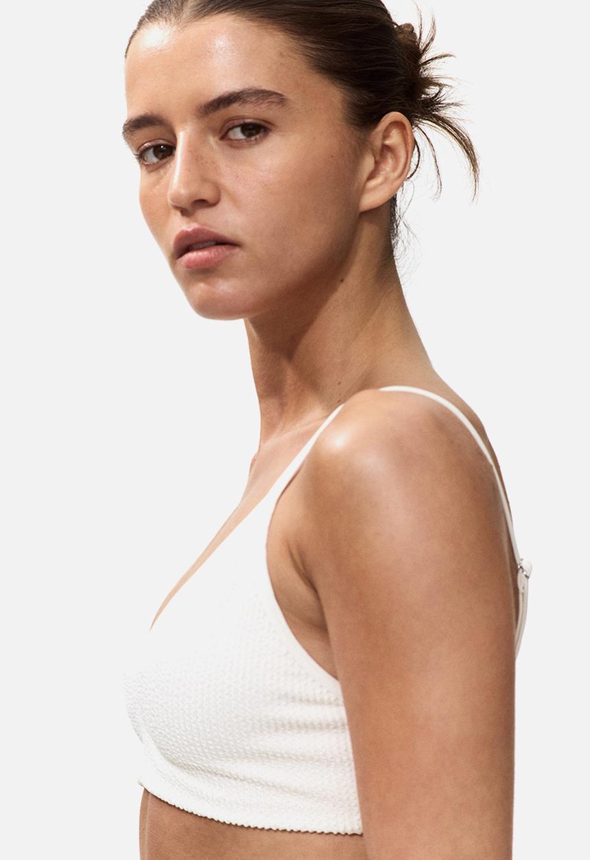 H&M - Padded bikini top - white