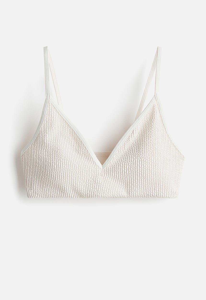 H&M - Padded bikini top - white