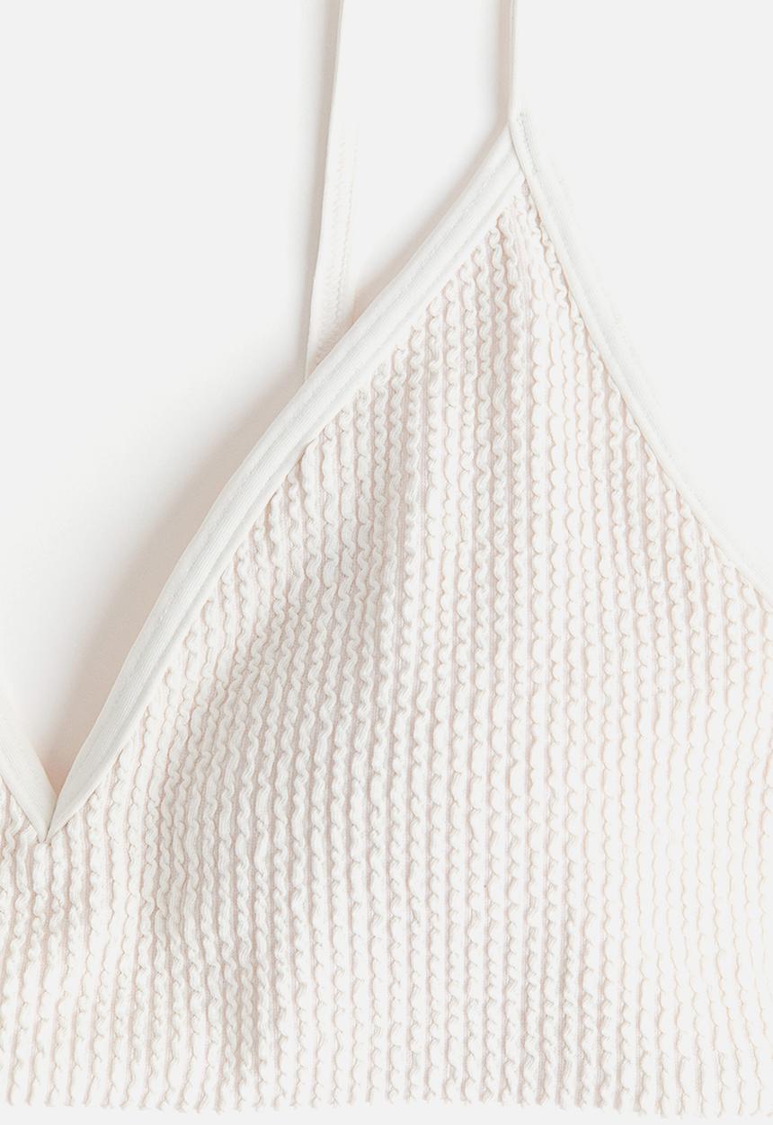 H&M - Padded bikini top - white