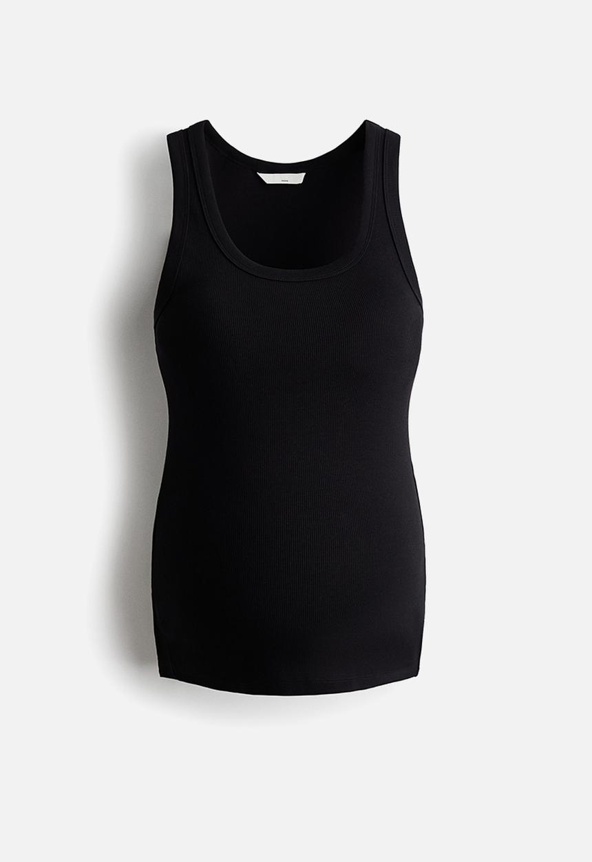 H&M - Mama ribbed vest top - black
