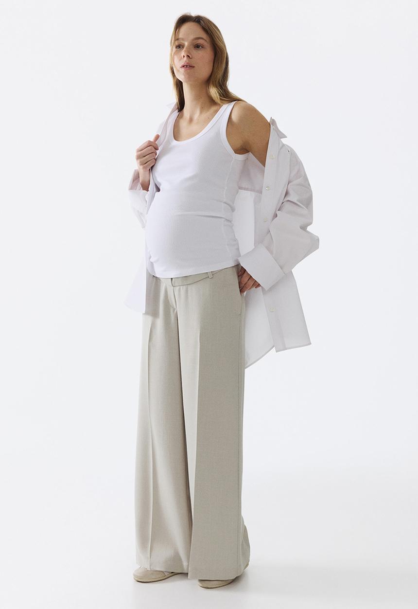 H&M - Mama ribbed vest top - white