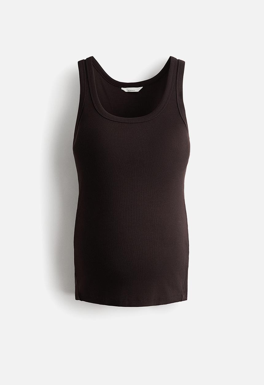 H&M - Mama ribbed vest top - dark brown