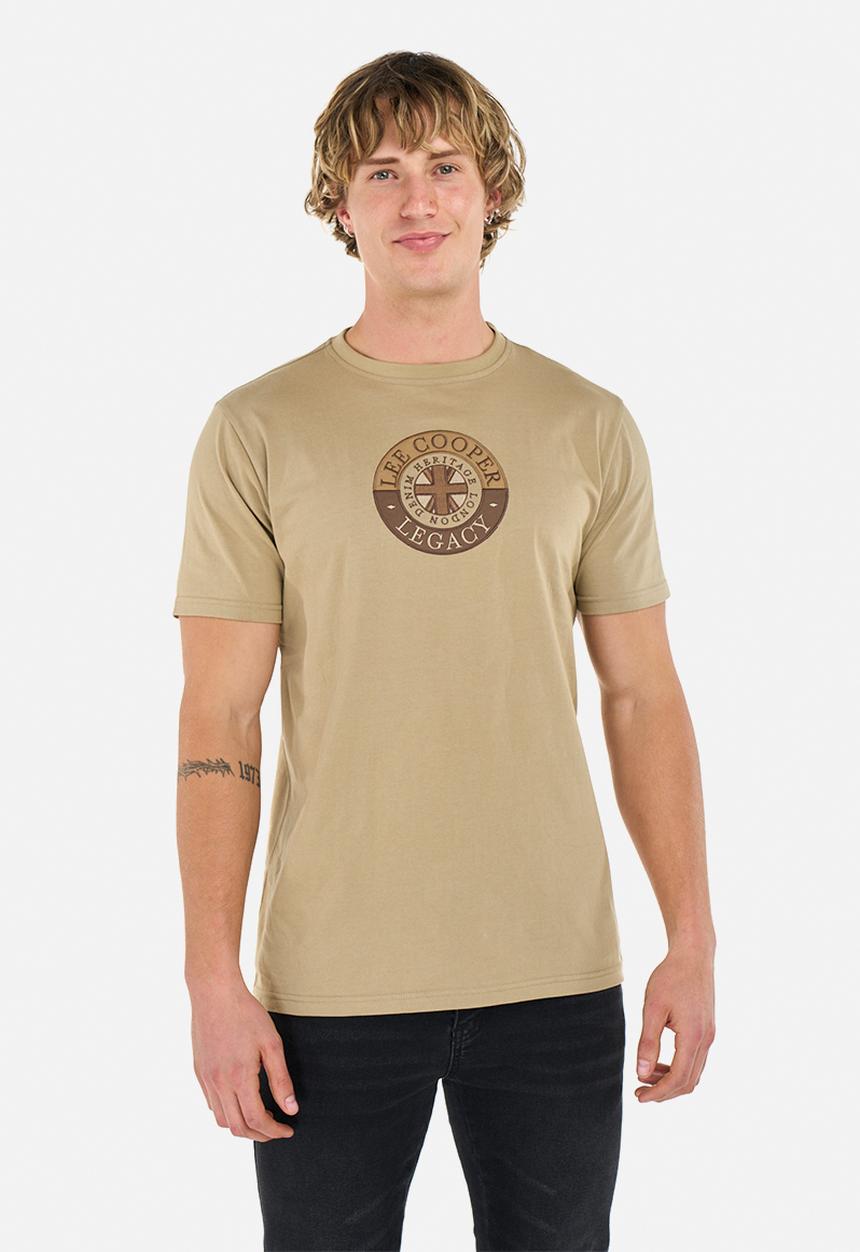 Lee Cooper - Damon Regular Fit T-Shirt - Brown