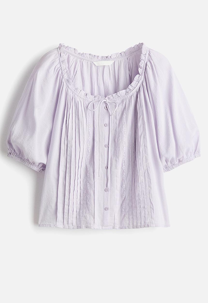 H&M - Pintucked blouse - light purple