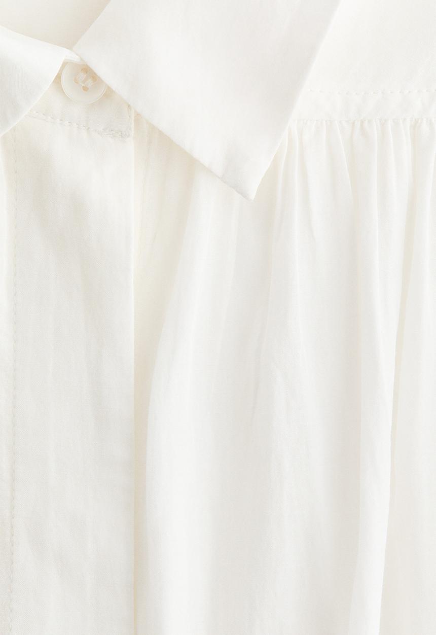H&M - Gathered blouse - white