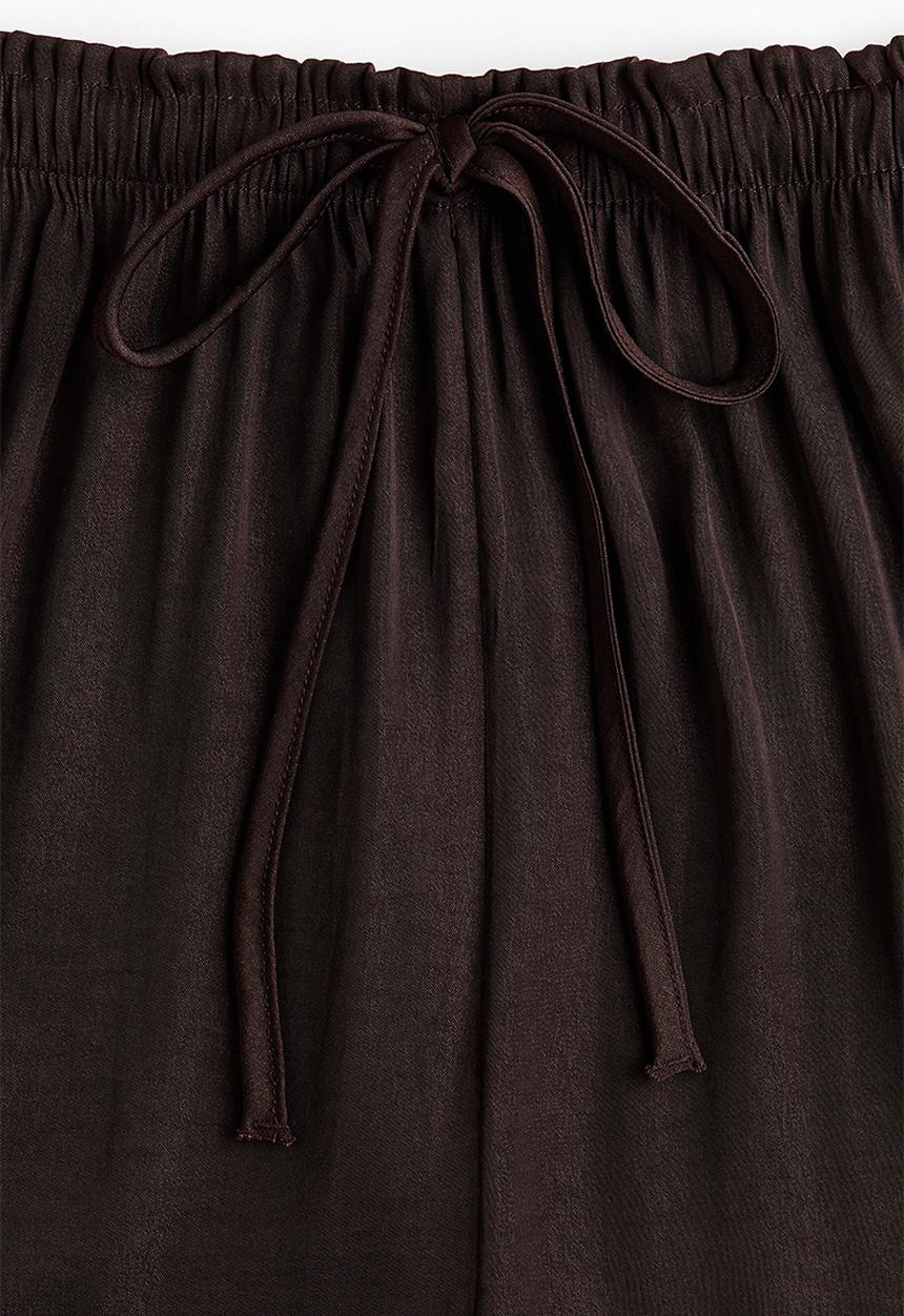 H&M - Wide drawstring trousers - dark brown