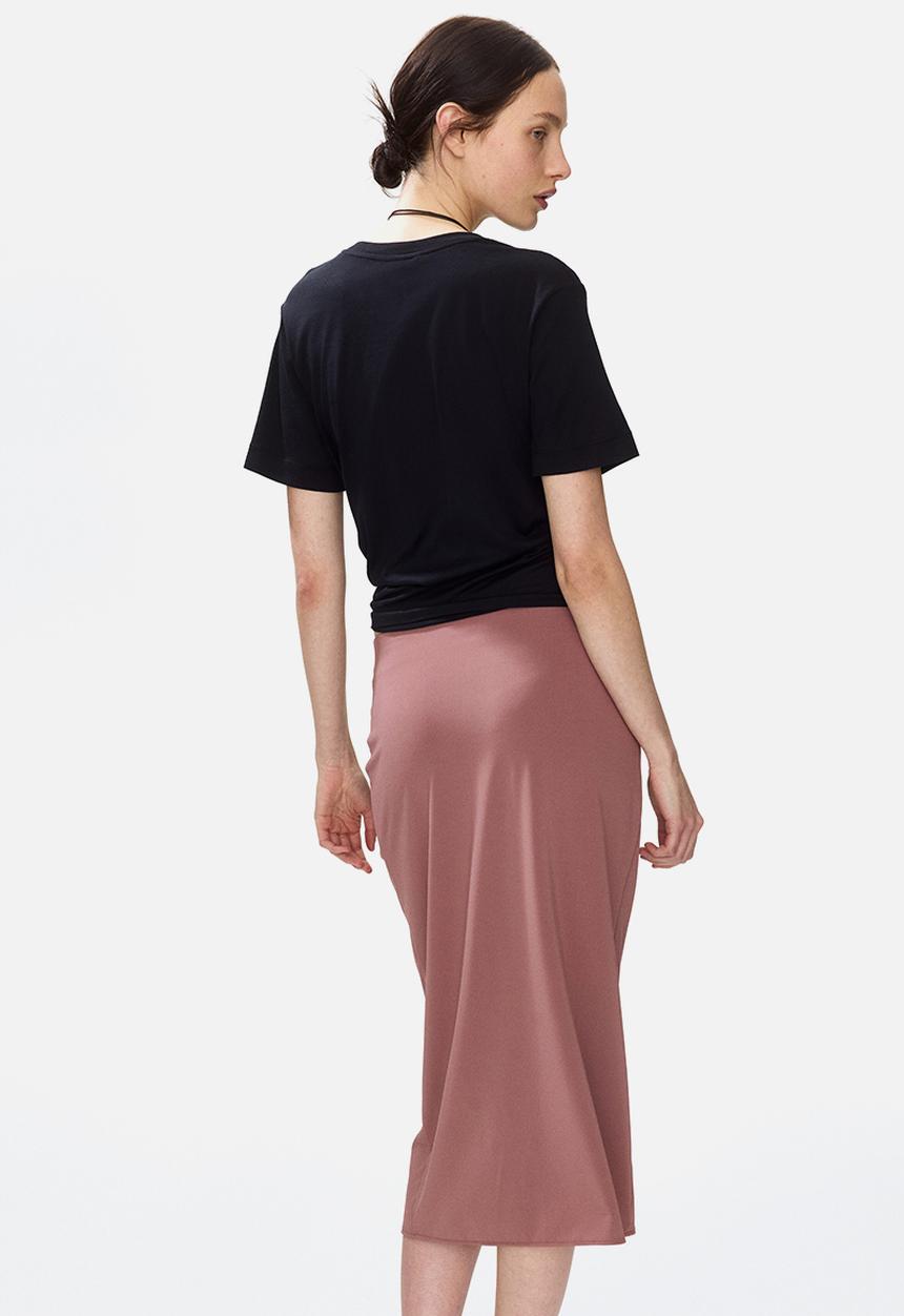 H&M - Draped jersey skirt - dark dusty pink