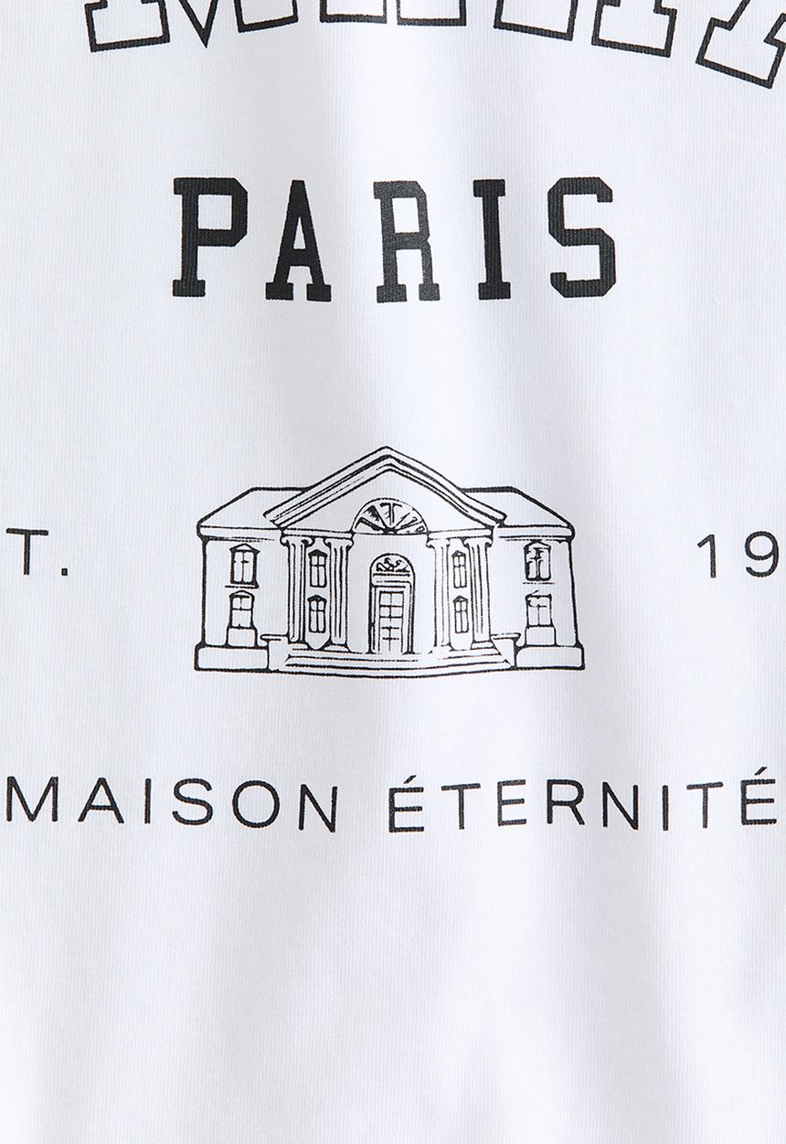 H&M - Printed T-shirt - white/le marais