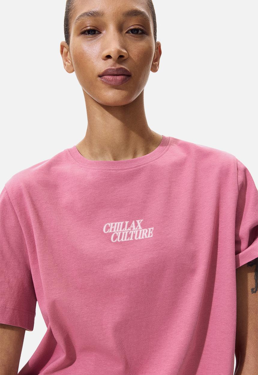 H&M - Printed t-shirt - pink/chillax culture