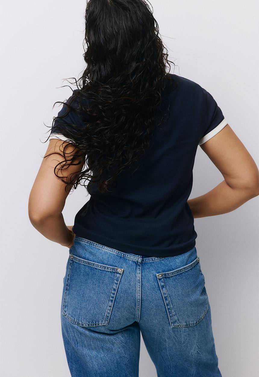 H&M - Cotton T-shirt - navy blue