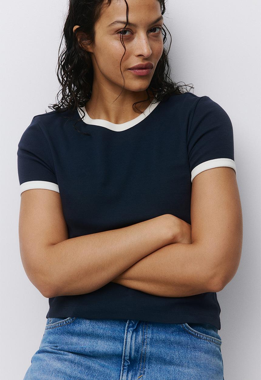 H&M - Cotton T-shirt - navy blue