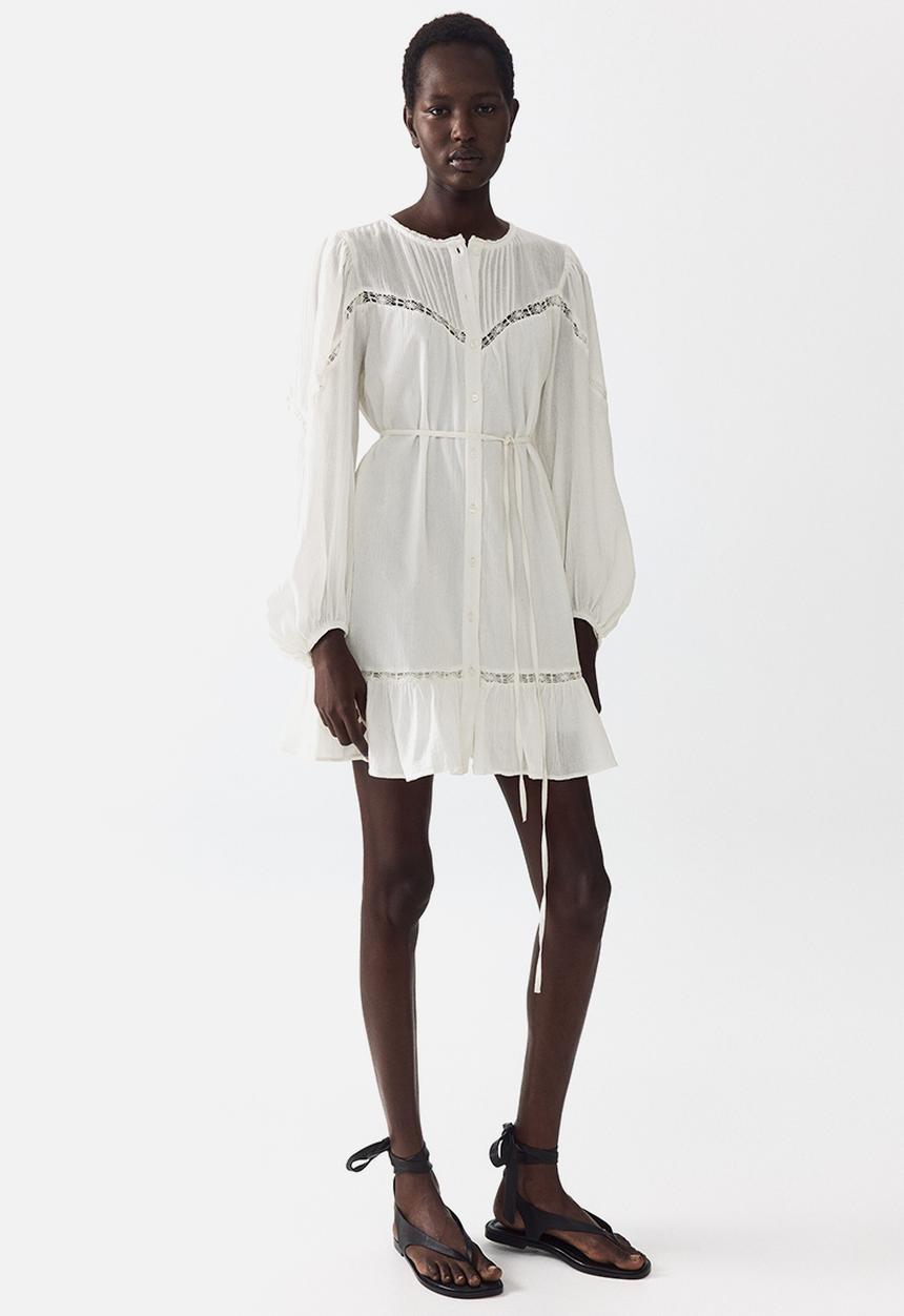 H&M - Cotton tunic dress - white