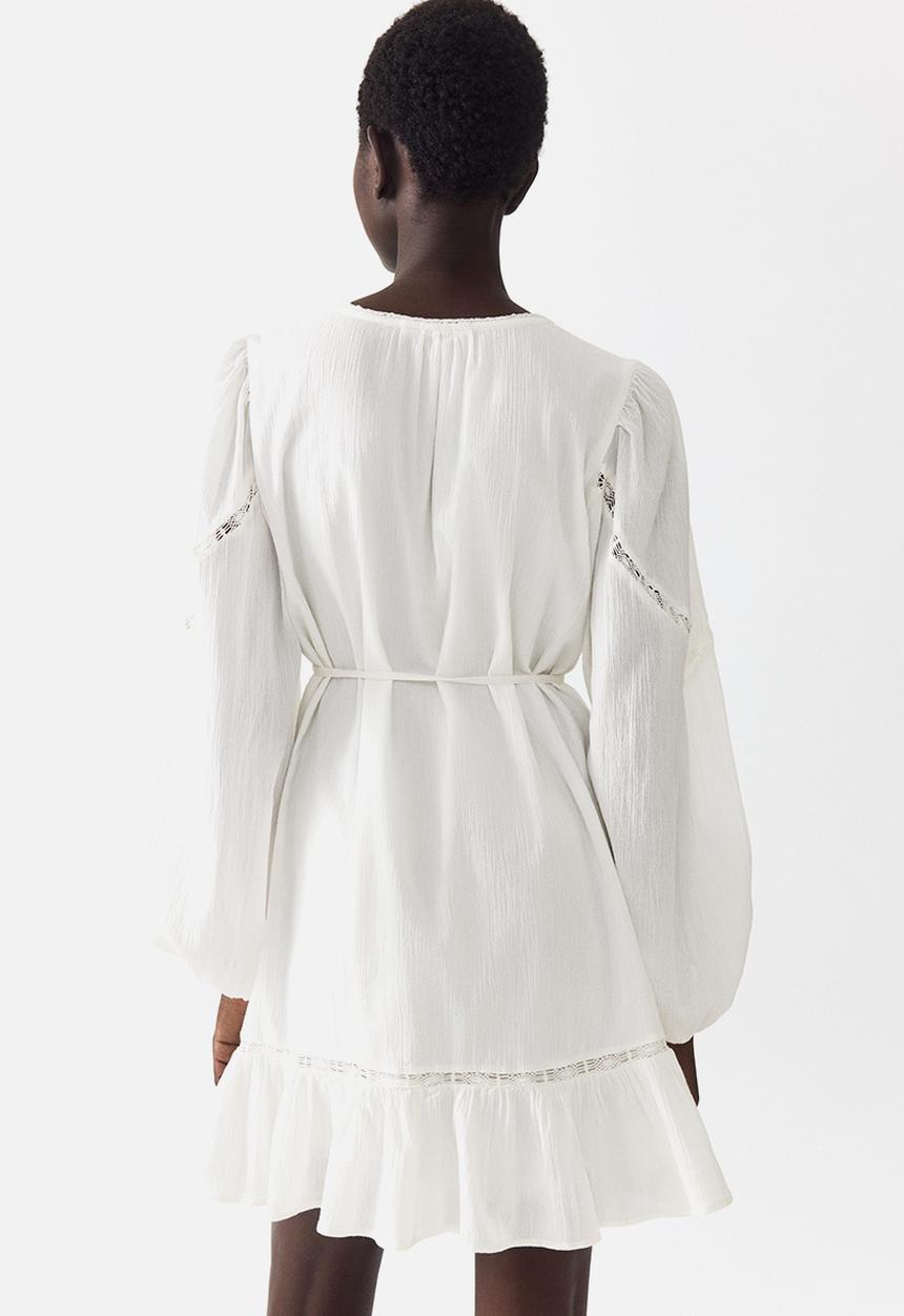 H&M - Cotton tunic dress - white