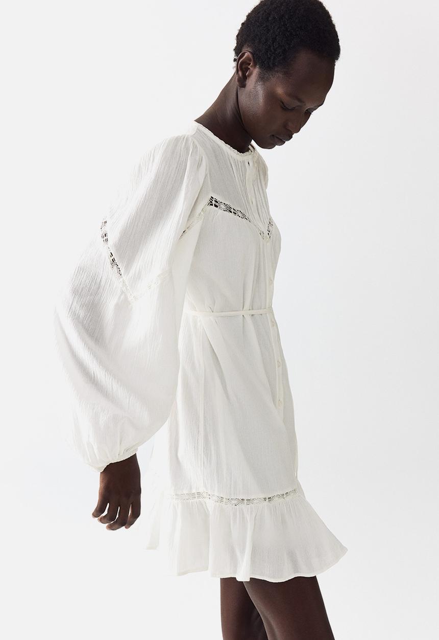 H&M - Cotton tunic dress - white
