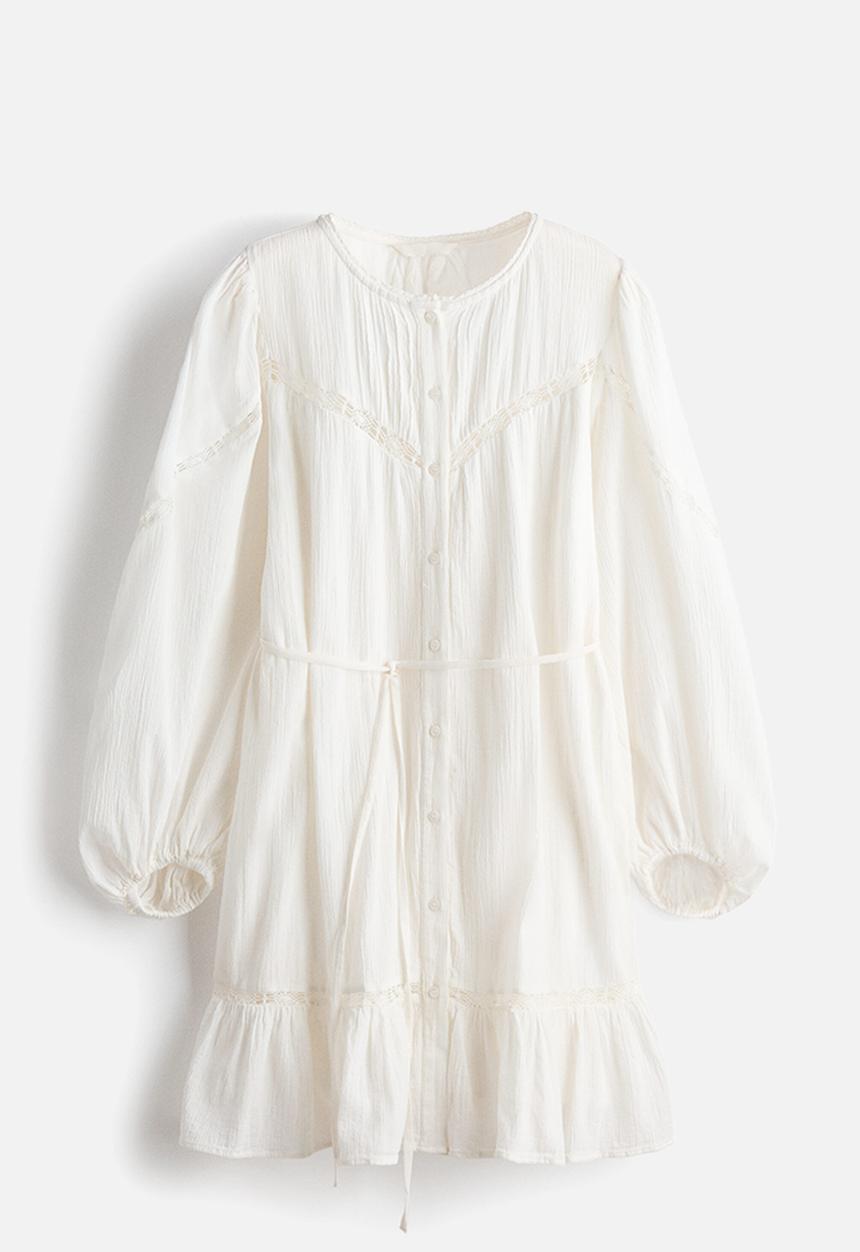 H&M - Cotton tunic dress - white
