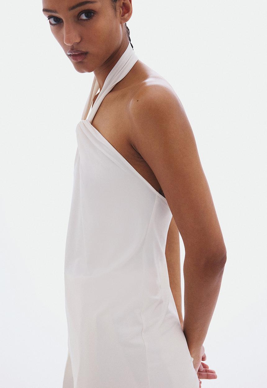H&M - Draped halterneck top - white
