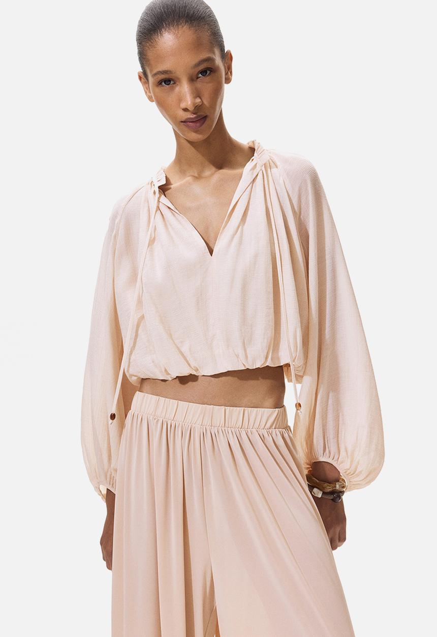 H&M - Pull-on balloon trousers - light beige