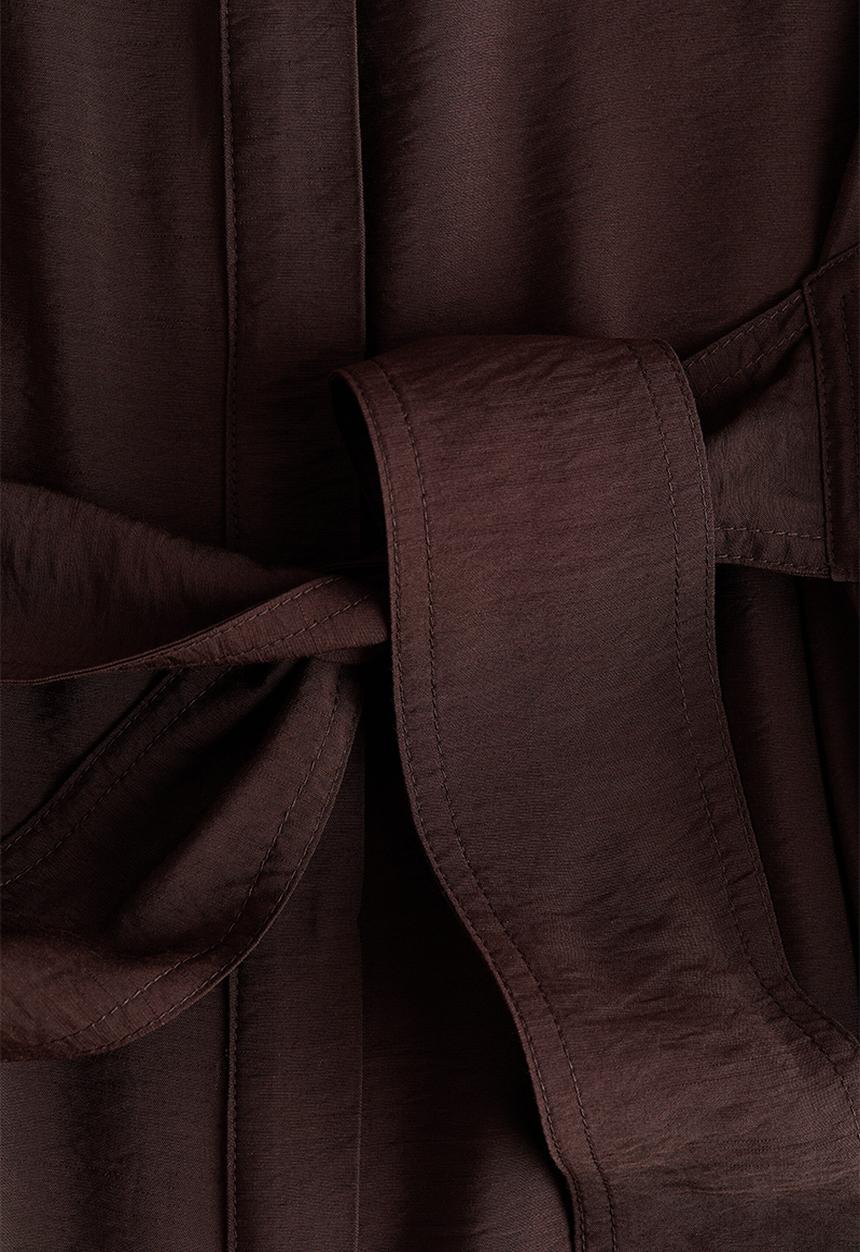 H&M - Tie-belt dress - dark brown