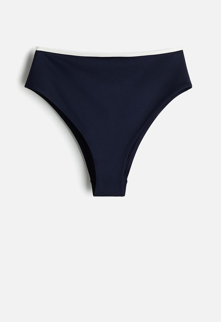 H&M - High waist cheeky bikini bottoms - navy blue