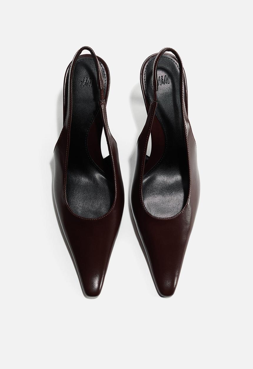 H&M - Heeled slingbacks - dark brown