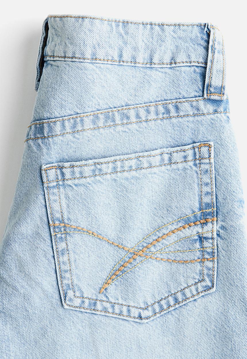 H&M - Baggy wide low waist jeans - light denim blue
