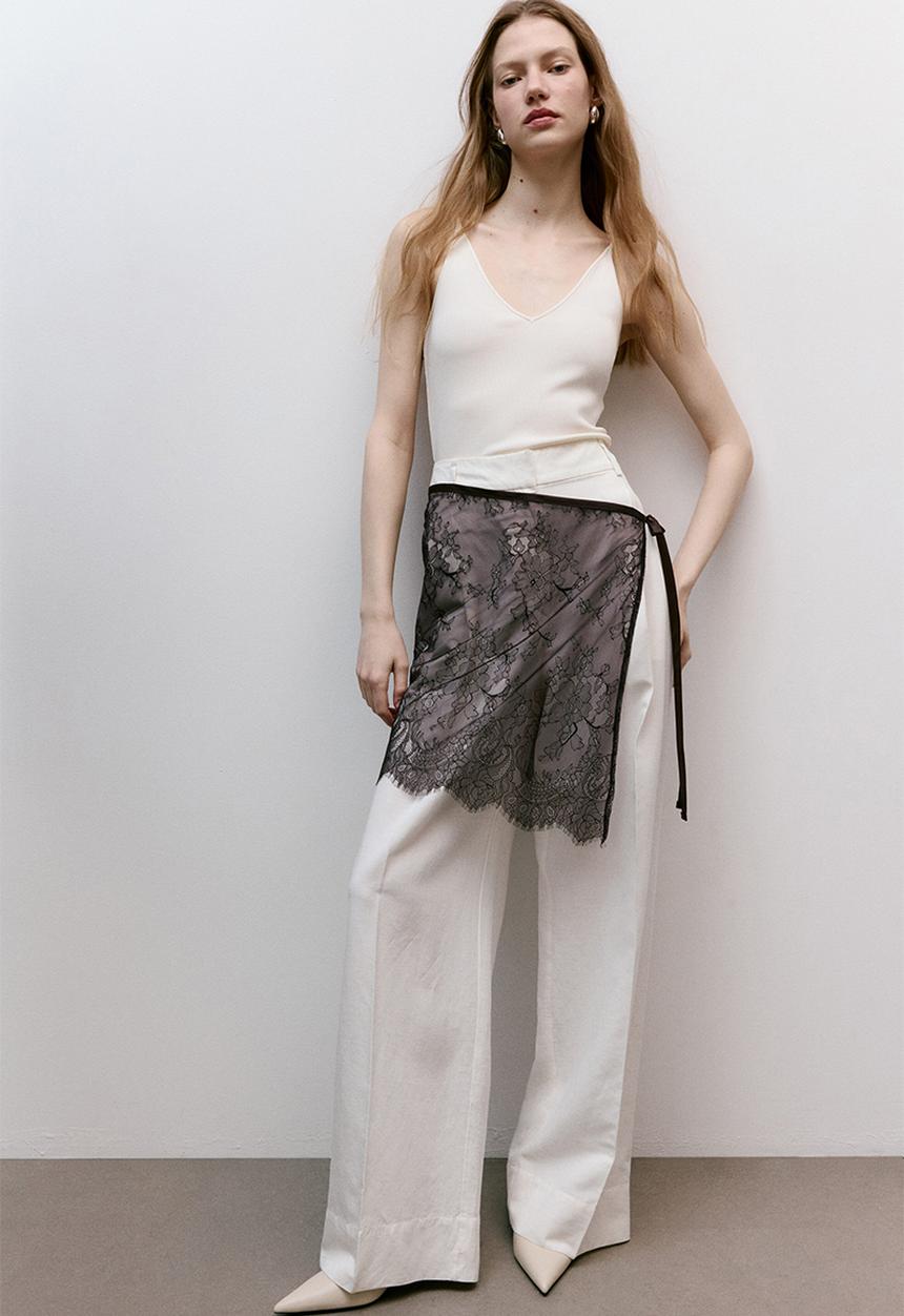 H&M - Lace hip scarf - dark brown
