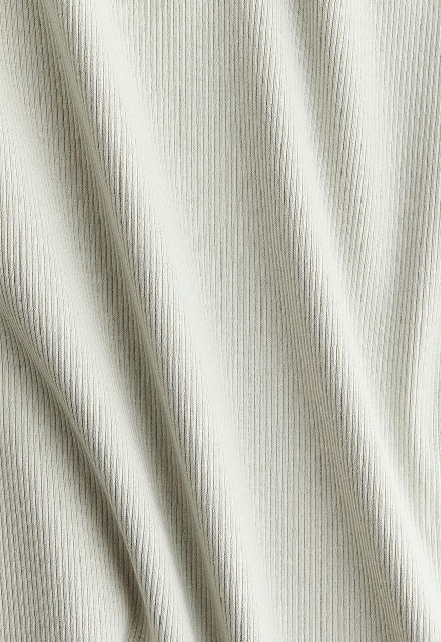 H&M - Boat-neck cotton top - light dusty green