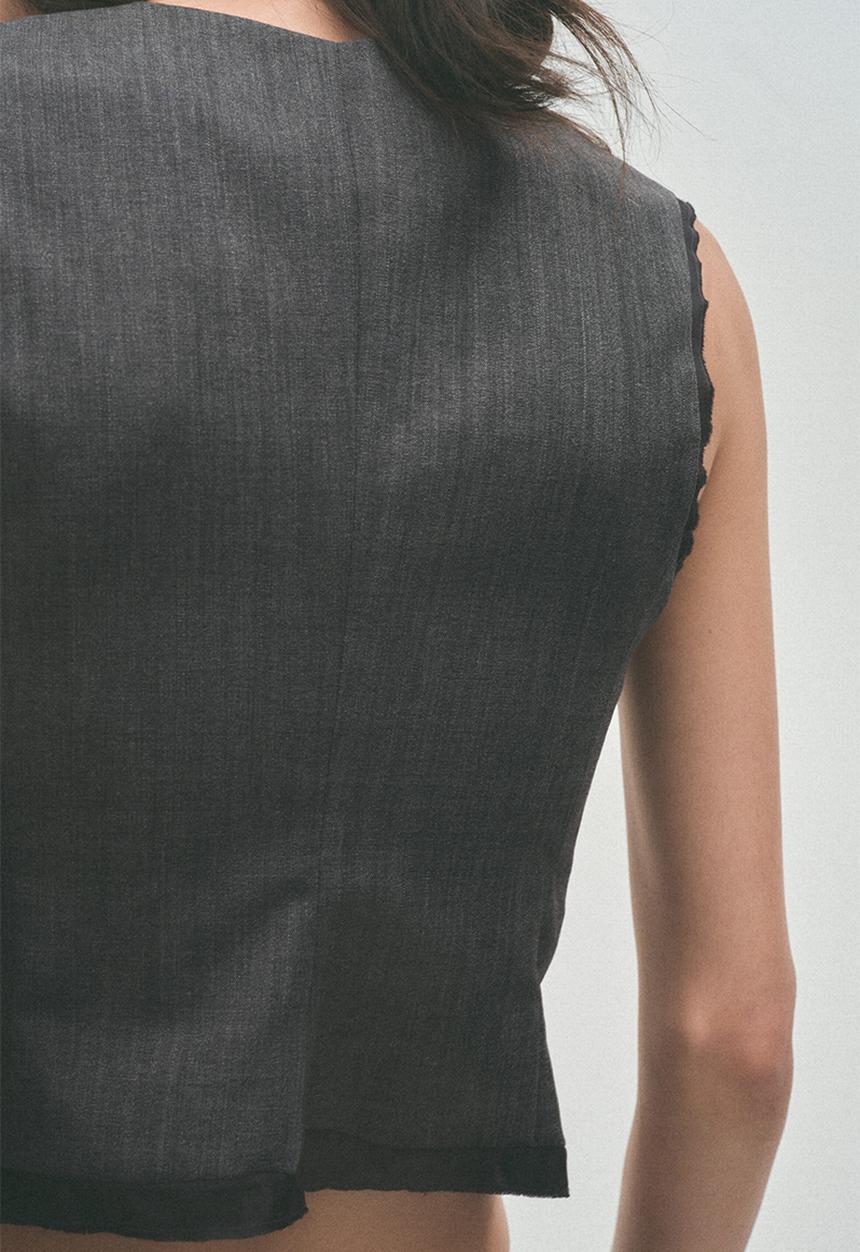 H&M - H&M Studio:  Wool waistcoat - dark grey marl